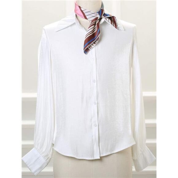 Small Stripe Print Square Neck Wrap Scarves 06 - Picture 2 of 5